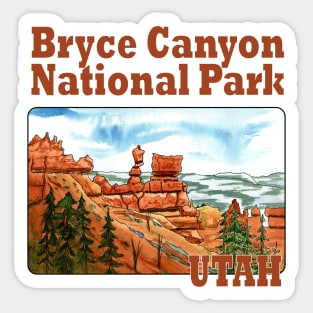 Bryce Canyon National Park, Utah Watercolor Sticker